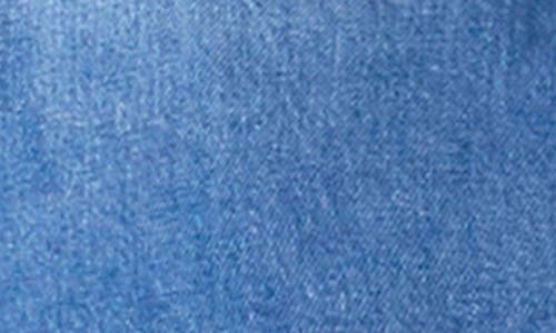 Wash Lab Denim Emma Boxy Raw Hem Crop Denim Jacket In Emma Blue