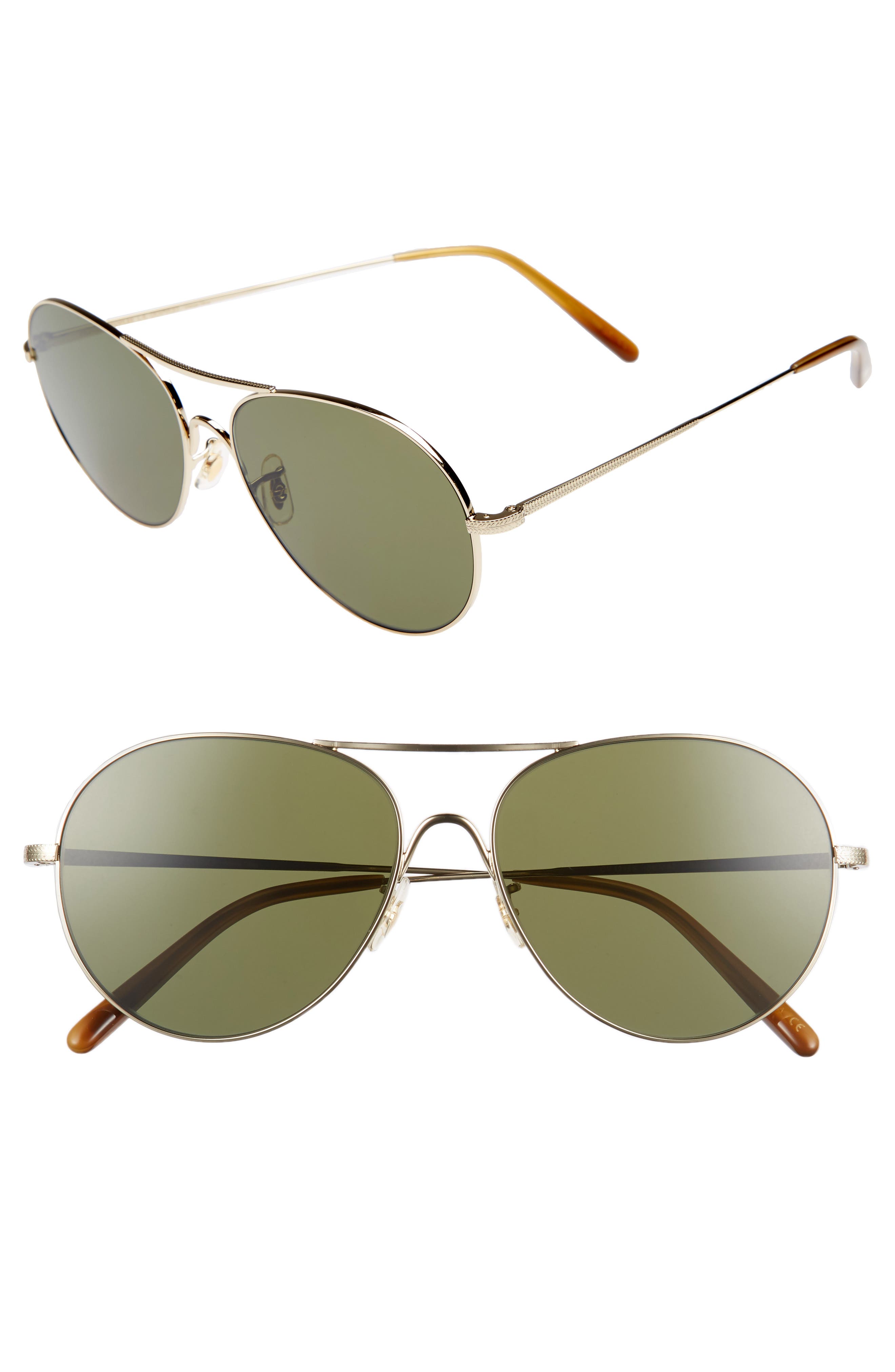 oliver peoples rockmore 58mm aviator sunglasses