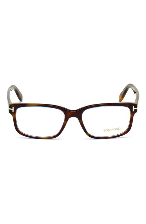 TOM FORD 55mm Blue Light Blocking Glasses in Colored Havana at Nordstrom