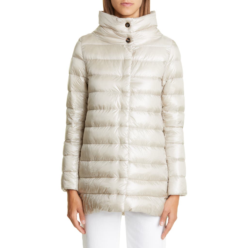 Herno Amelia High/low Down Jacket In 1985/chantilly