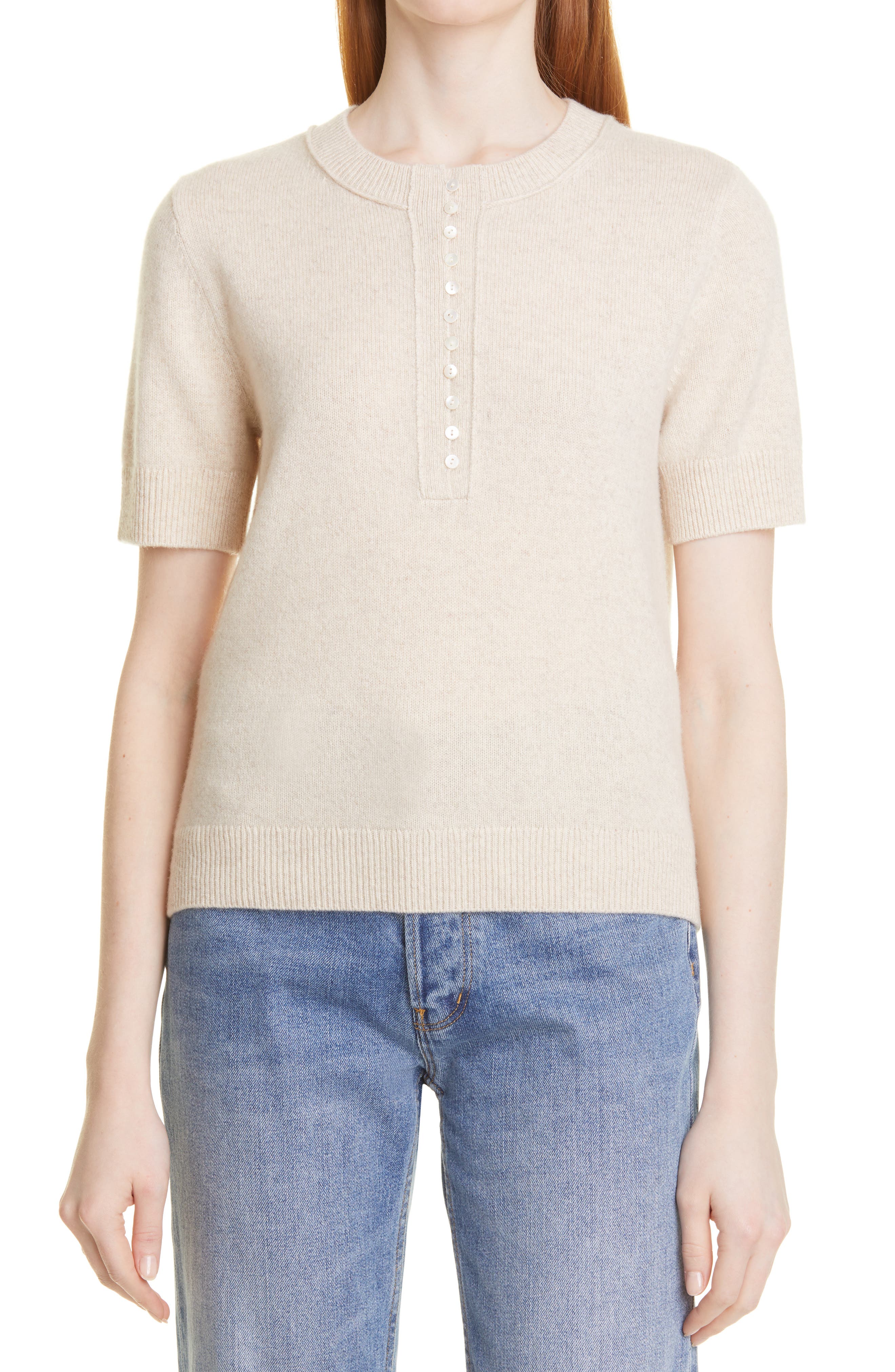 Women's Short Sleeve Cashmere Sweaters 