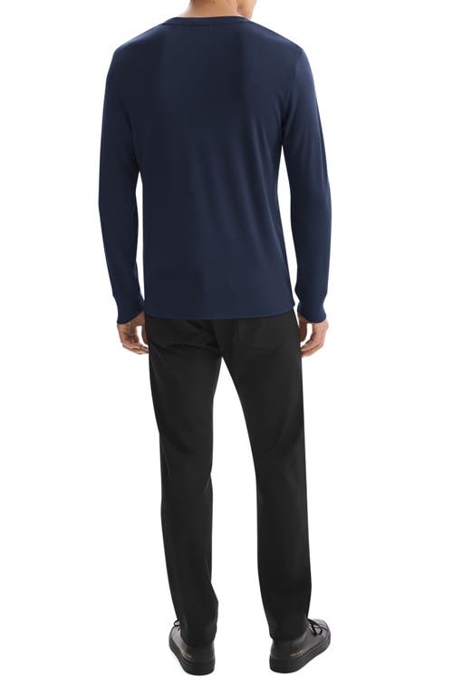 Theory Riland Harman Merino Wool Blend Pullover In Baltic
