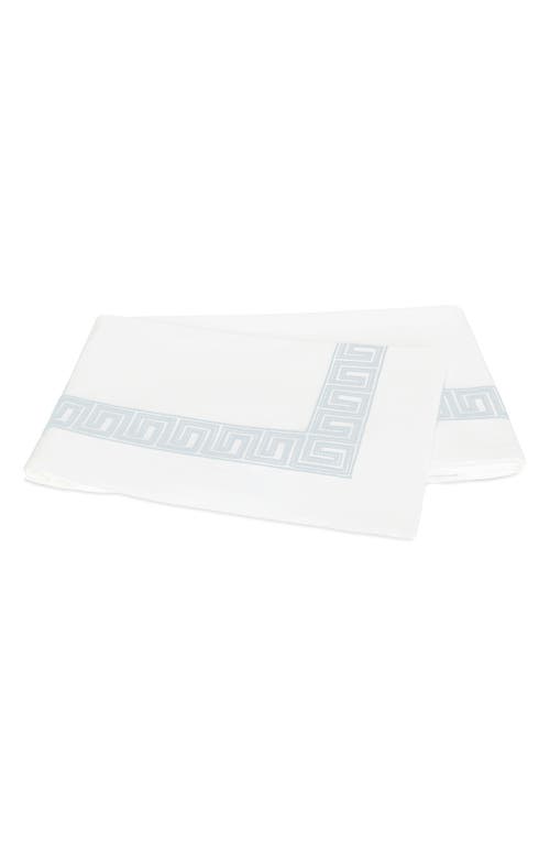 Matouk Ophelia 520 Thread Count Cotton Percale Flat Sheet In Light Blue