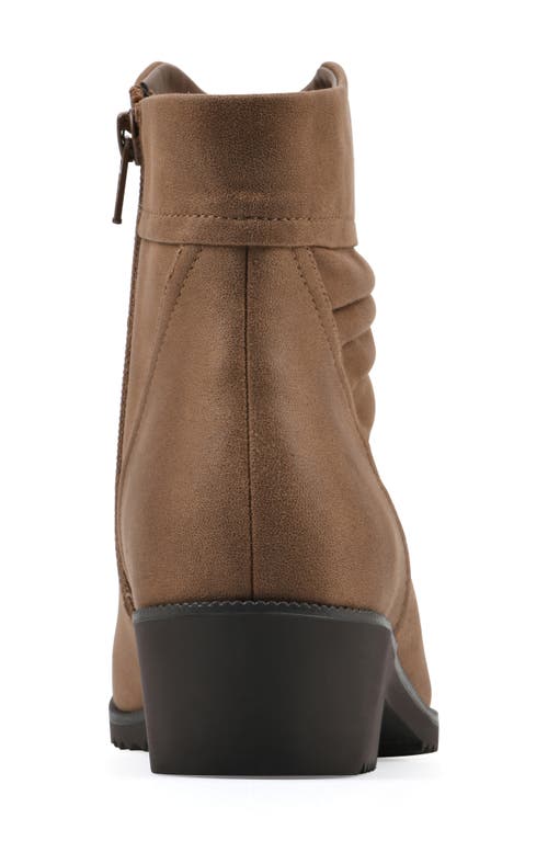 Cliffs By White Mountain Durbon Scrunch Bootie In Light Brown Fabric