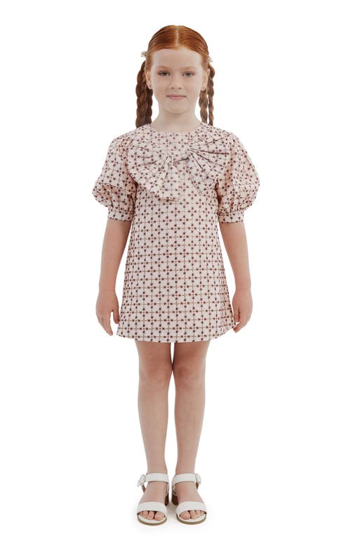 Bardot Junior Kids' Novella Sequin Puff Sleeve Party Dress in Beige Star 