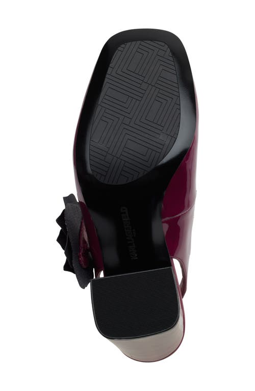 Shop Karl Lagerfeld Pierra Slingback Pump In Red Plum