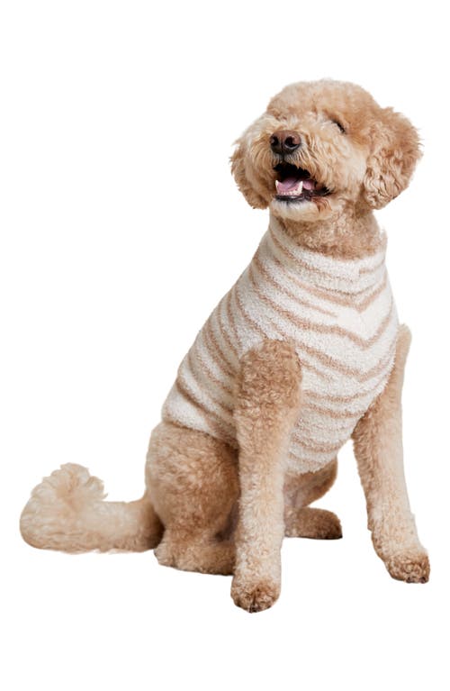 Shop Barefoot Dreams ® Cozychic Tiger Stripe Pet Sweater In Cream/tan