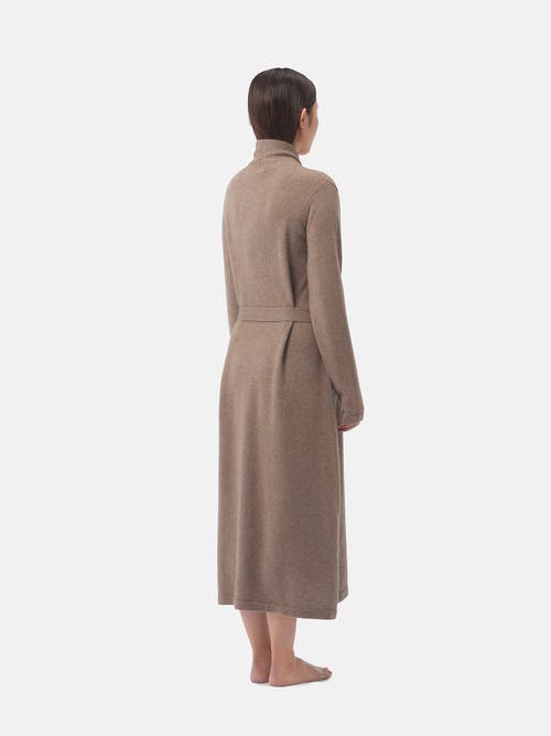 Gobi Cashmere Long Cashmere Robe In Taupe
