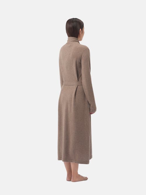 Shop Gobi Cashmere Long Cashmere Robe In Taupe