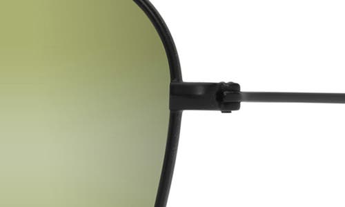 Maui Jim Naauao 58mm Polarizedplus2® Gradient Aviator Sunglasses In Matte Black Varnish