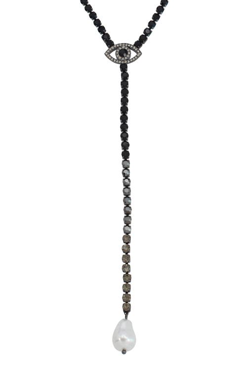 KURT GEIGER KURT GEIGER LONDON EVIL EYE & IMITATION PEARL Y-NECKLACE