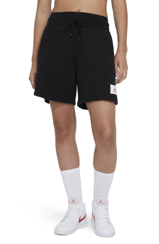 Jordan Flight Fleece Shorts In Black/ Black