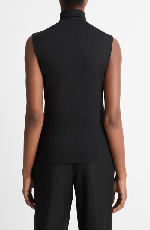 VINCE VINCE SLEEVELESS MODAL TURTLENECK TOP 