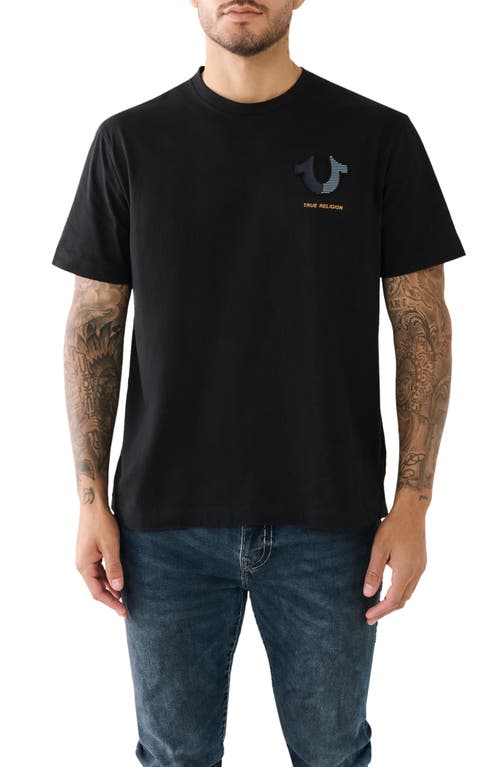 True Religion Brand Jeans Relaxed Lane Graphic T-Shirt in Jet Black at Nordstrom, Size X-Large