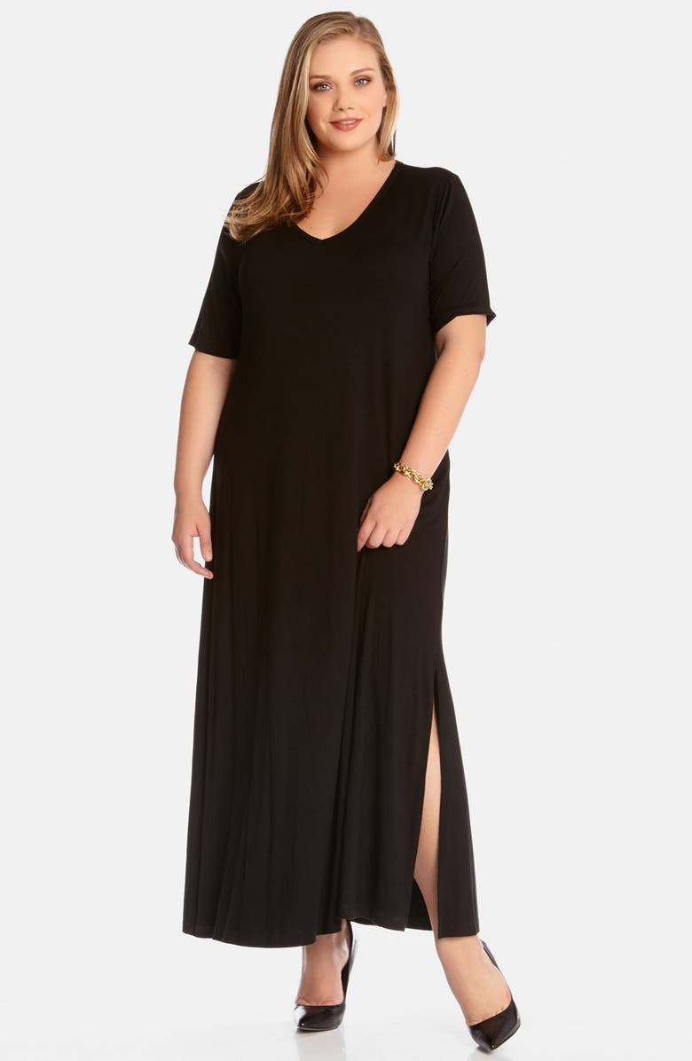 Karen Kane V-Neck T-Shirt Dress (Plus Size) | Nordstrom