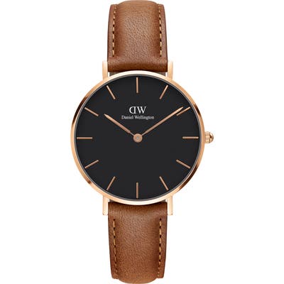 Daniel Wellington Classic Petite Leather Strap Watch, 32Mm