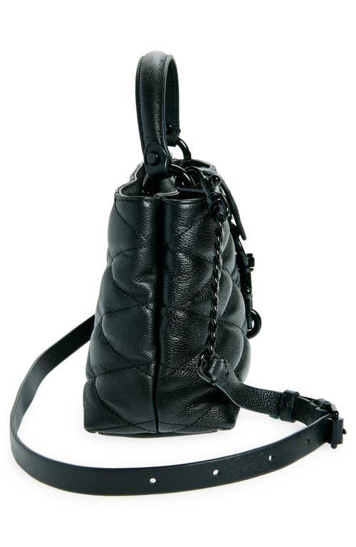 Rebecca Minkoff Edie Leather Top Handle Satchel In Black