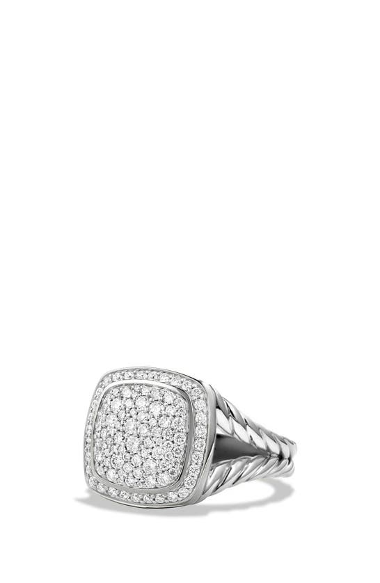 David Yurman 'albion' Ring With Diamonds In Silver/diamond