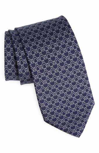 FERRAGAMO Gancini Pattern Silk Tie Nordstrom