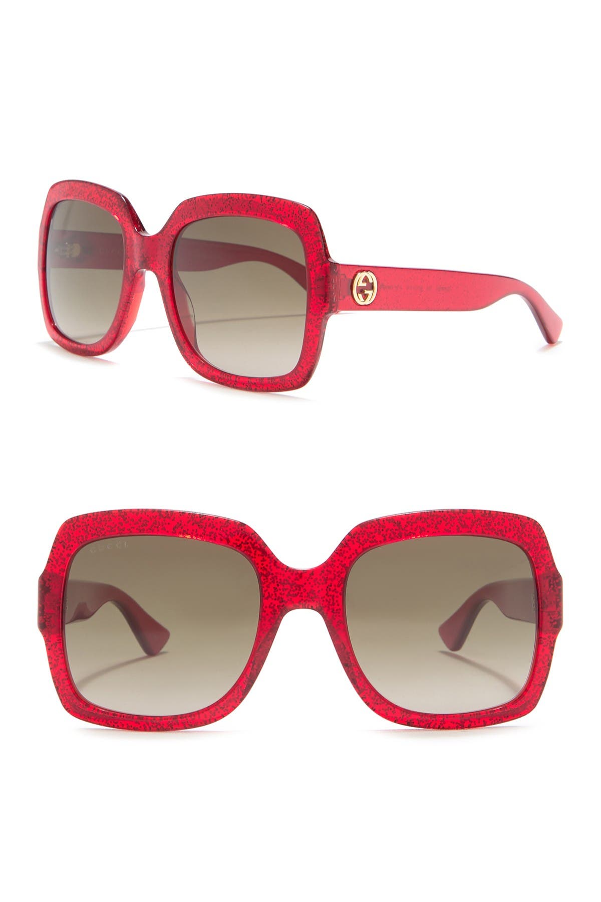 gucci red square sunglasses