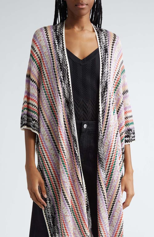 Missoni Chevron Knit Cape in Purple at Nordstrom