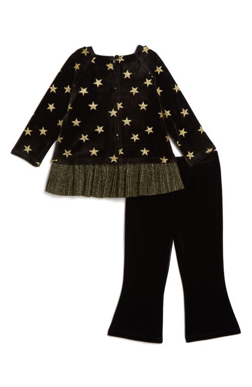 Shop Pippa & Julie Camilla Star Print Velvet Top, Tanki & Pants Set In Black