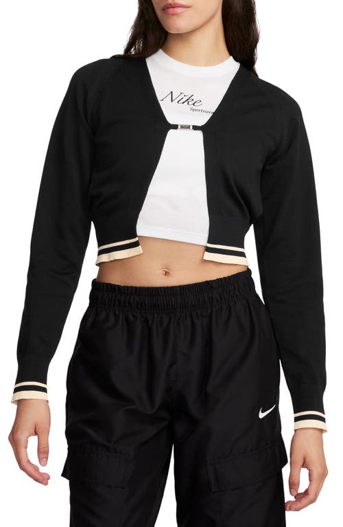 Nike Sportswear Crop Cardigan In Black