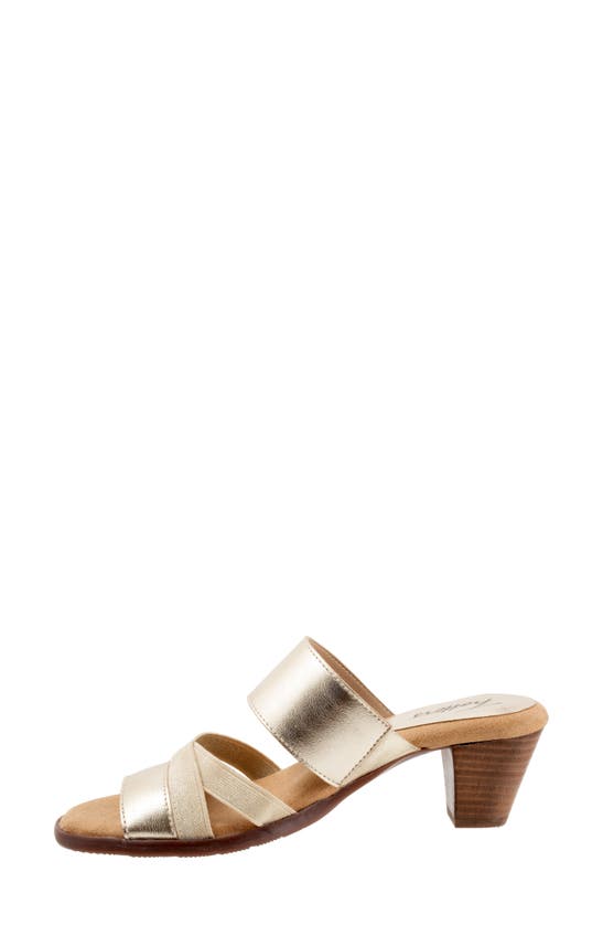 Shop Trotters Maxine Slide Sandal In Gold Metallic