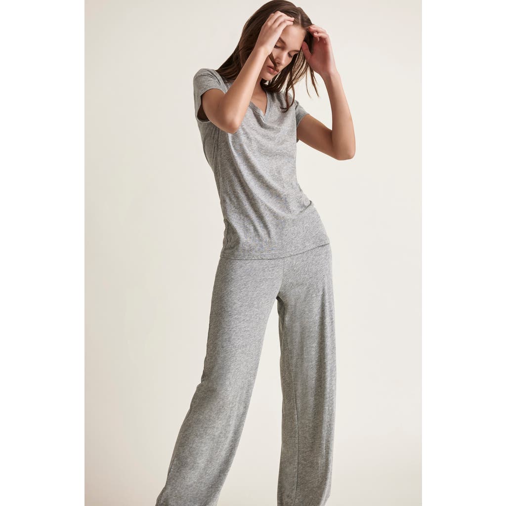 Shop Skin V-neck Easy Tee In Heather Grey