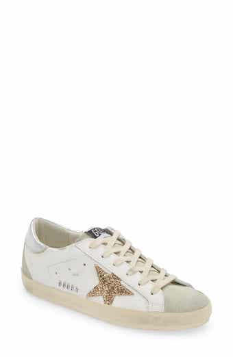 Golden Goose - Women's Space-star Shoes in Silver Glitter with Shearling lining, Woman, Size: 40