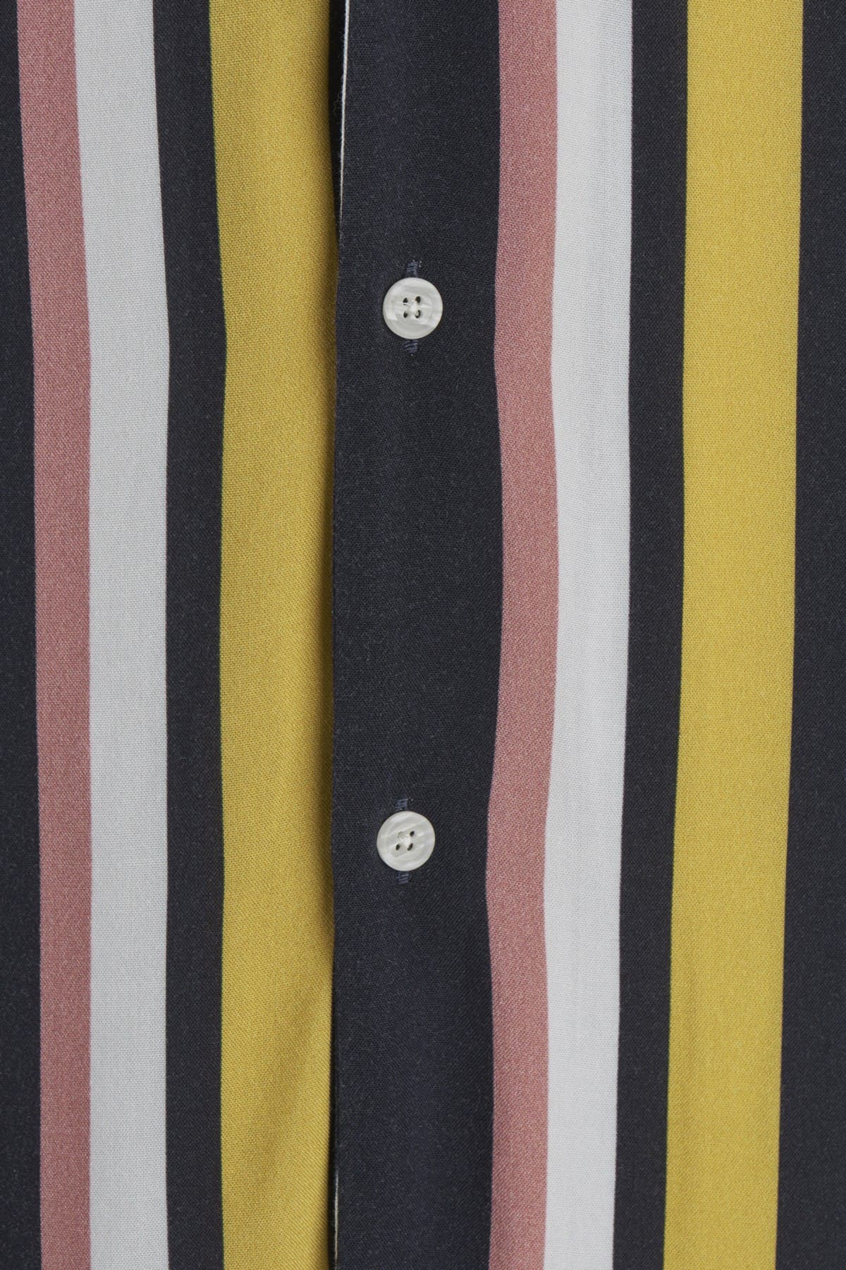 Jack & Jones Jorteddy Stripe Button Front Short Sleeve Shirt In Navy2