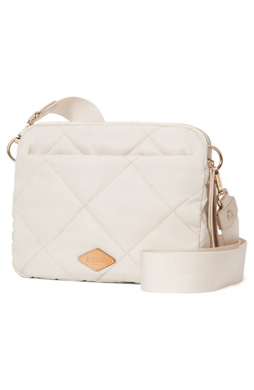 Shop Mz Wallace Madison Quilted Nylon Crossbody Bag In Sandshell