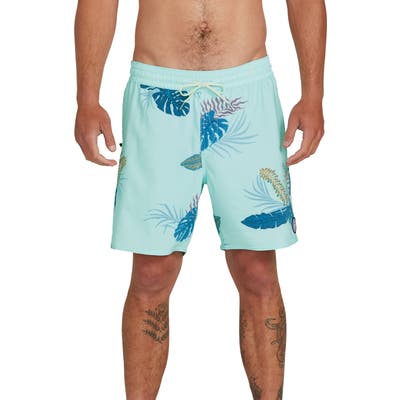 Volcom Bermuda Tropical Swim Trunks, Blue
