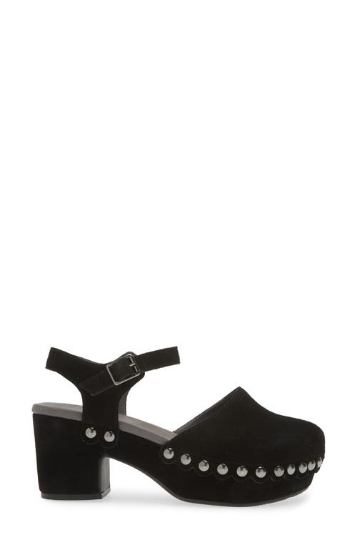 Shop Chocolat Blu Garvey Platform Clog In Black Suede