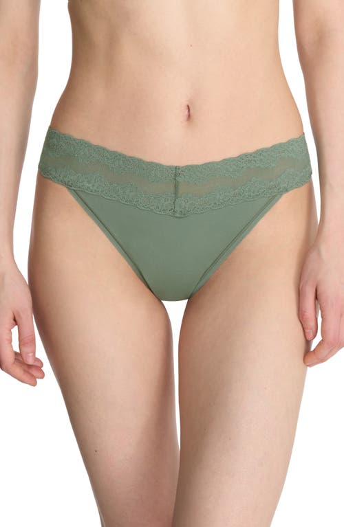 Shop Natori Bliss Perfection Thong In Oregano