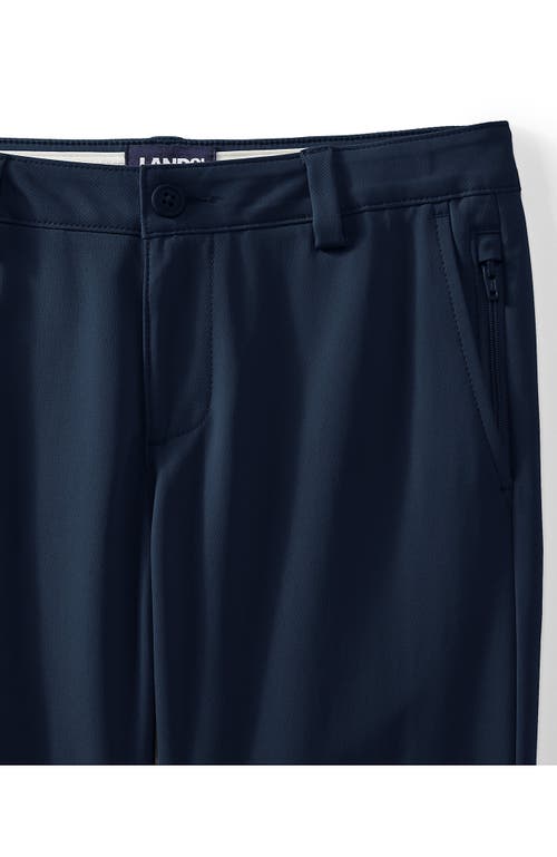 Shop Lands' End School Uniform Girls Active Performance Chino Pants In Classic Navy