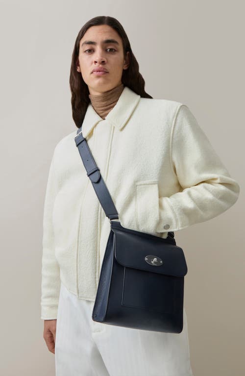 Shop Mulberry Antony Leather Crossbody Bag In Night Sky