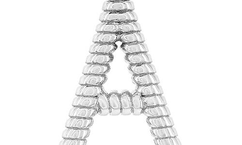 Shop Simona Croissant Initial Pendant Necklace In Silver- A