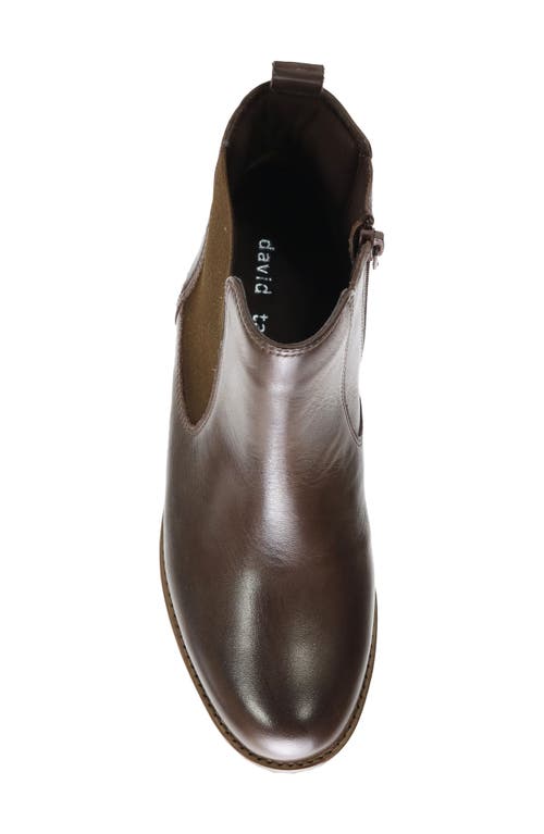 David Tate Luxe Waterproof Bootie In Brown Calf/suede