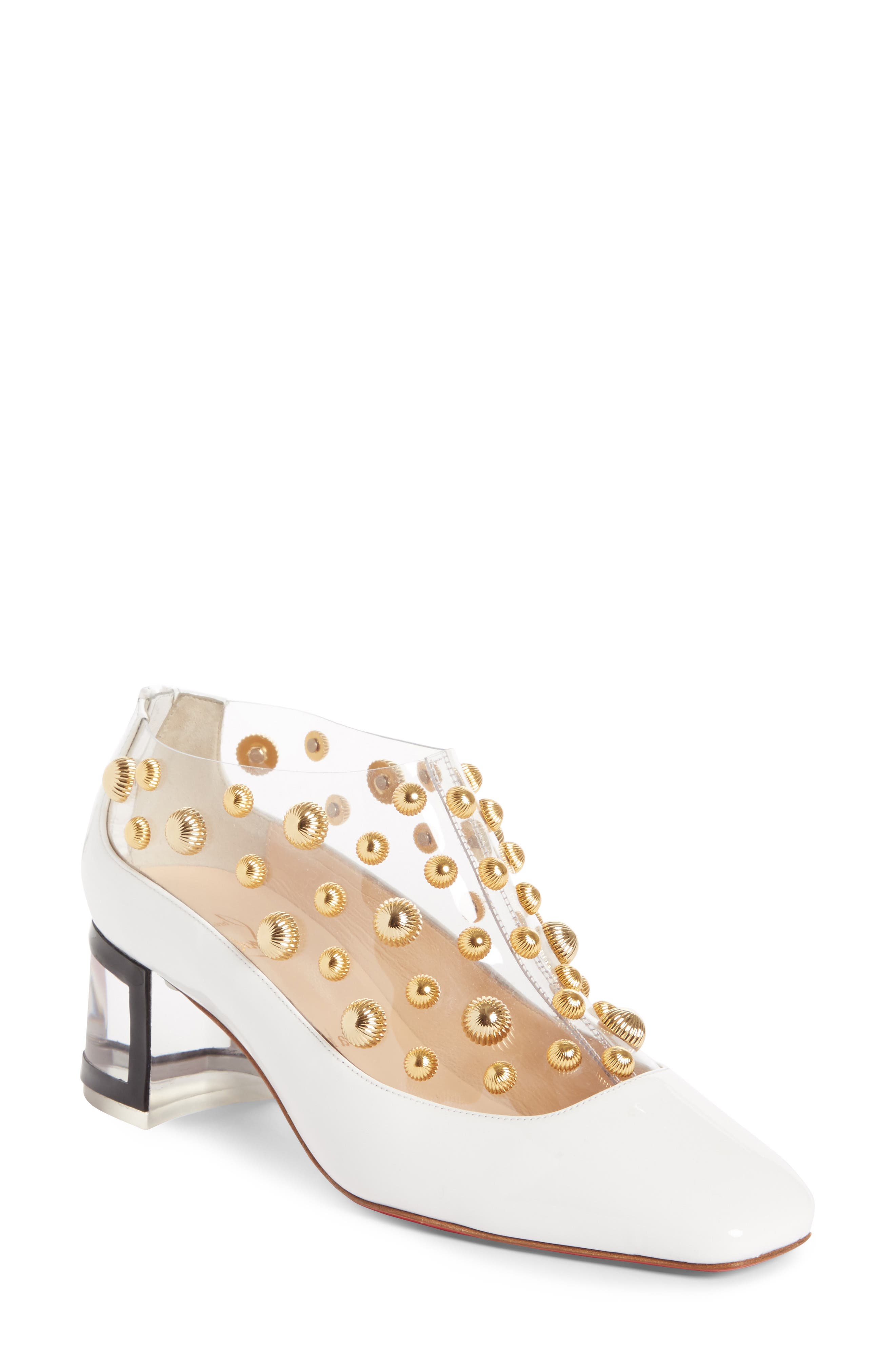 louboutin clear strap