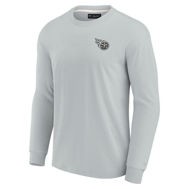 Shop Fanatics Signature Unisex  Gray Tennessee Titans Elements Super Soft Long Sleeve T-shirt