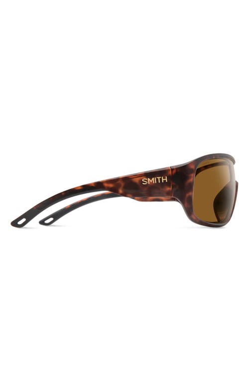 Smith Spinner 134mm Chromapop™ Polarized Shield Sunglasses In Matte Tortoise/brown