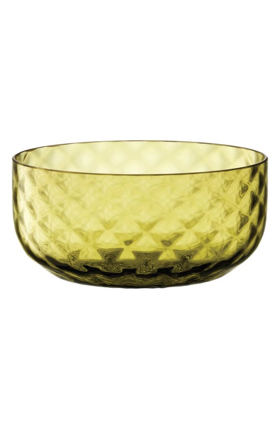 Lsa Dapple Glass Bowl In Green