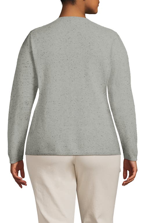 Shop Lands' End Cashmere Sweater In Gray/black Donegal