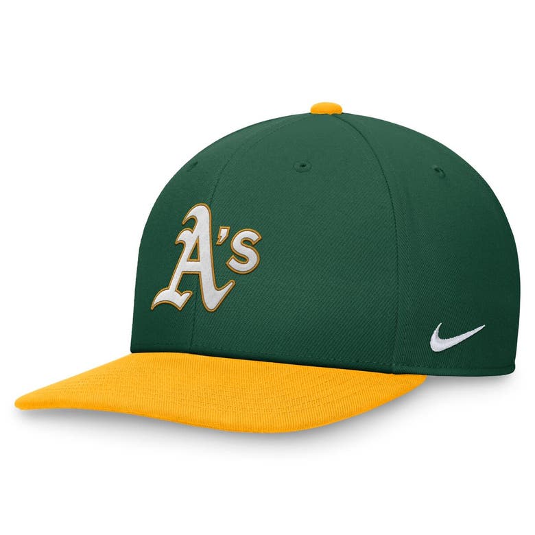 Shop Nike Green/gold Oakland Athletics Evergreen Two-tone Snapback Hat