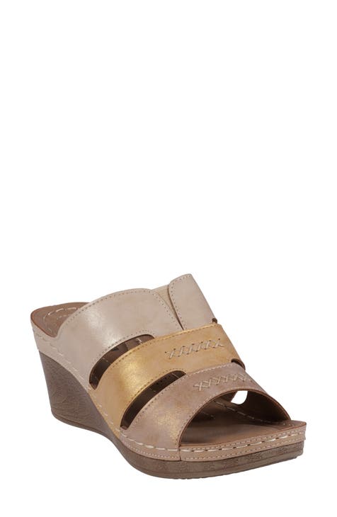 Delores Platform Wedge Slide Sandal (Women)