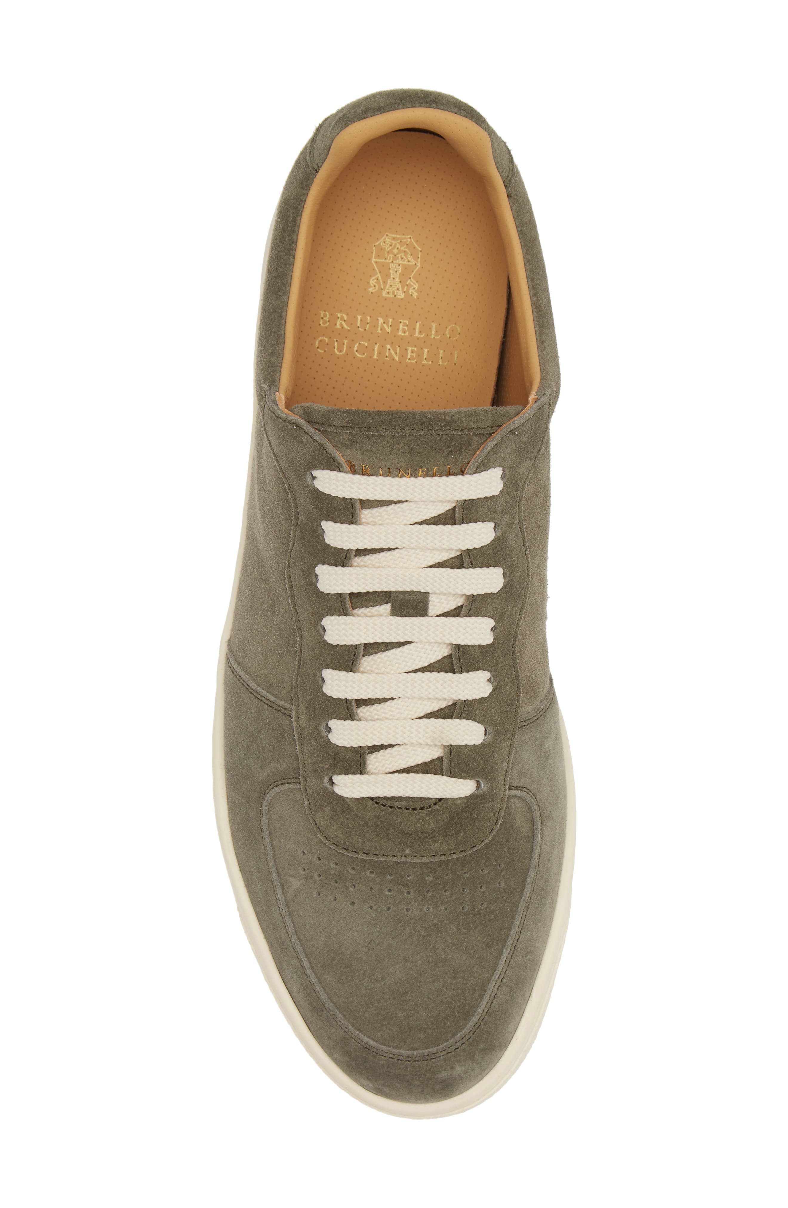 BRUNELLO CUCINELLI☆美品☆ Brunello Cucinelli Suede Basketball Sneaker in C8444 Olive Green