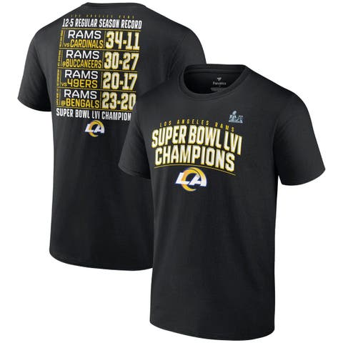 Men's Fanatics Branded Blue Los Angeles Rams Super Bowl LVI Champions V-Dye  T-Shirt