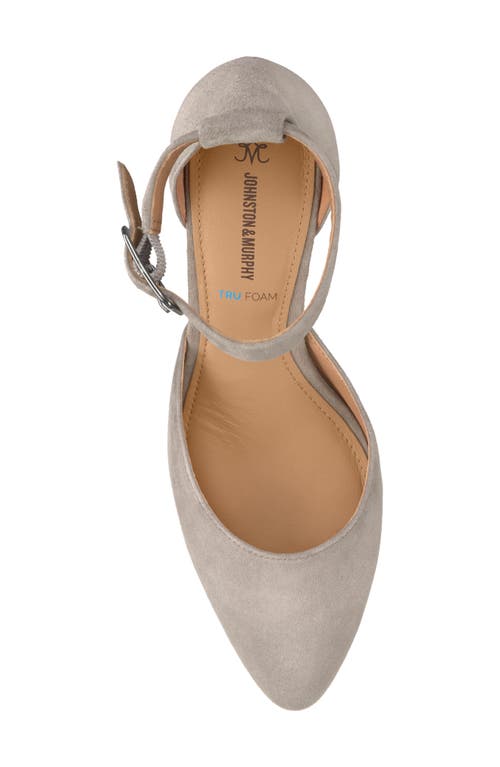 Johnston & Murphy Vicki Ankle Strap Pump In Taupe Suede