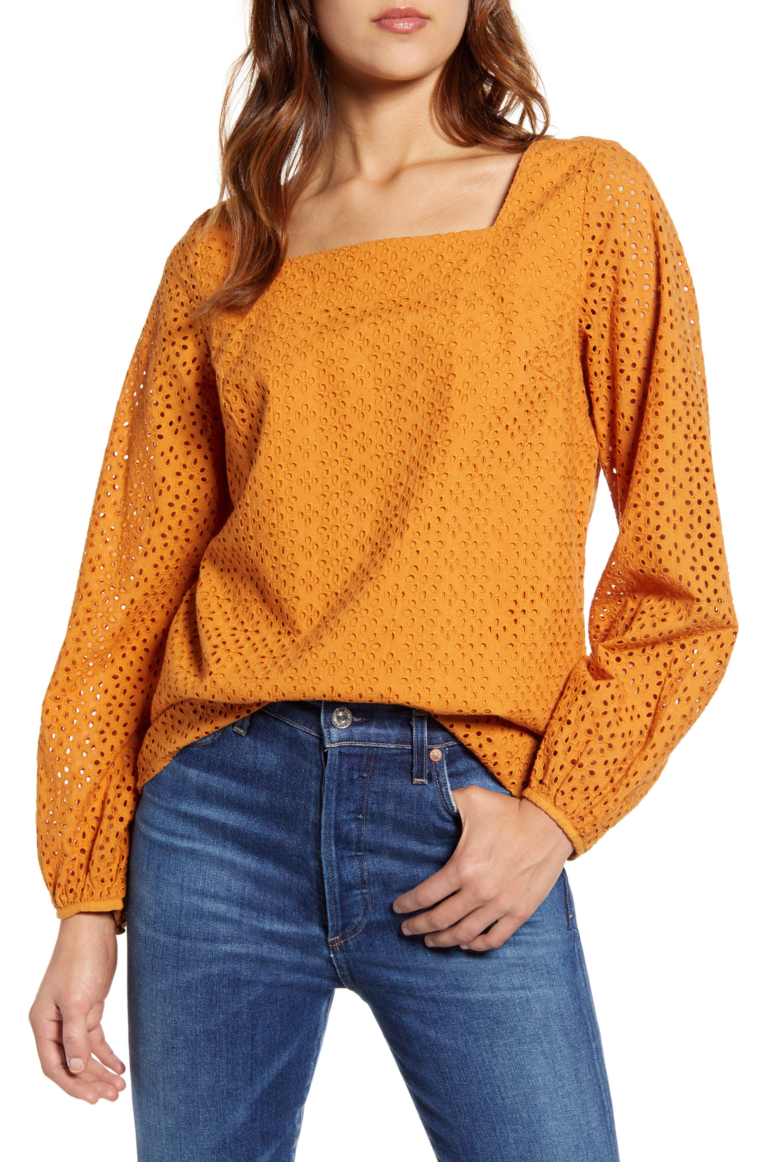 lucky brand eyelet top